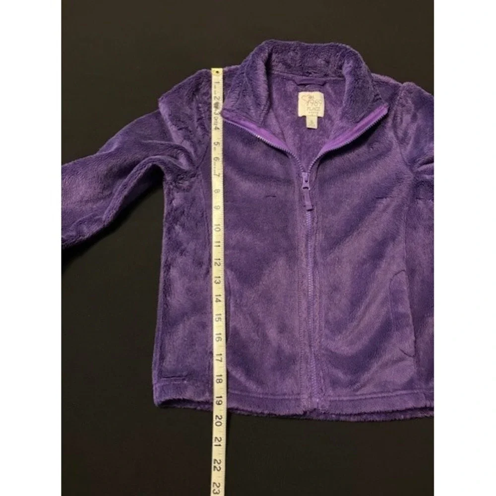 Children's Place purple fuzzy jacket, girls size 7/8